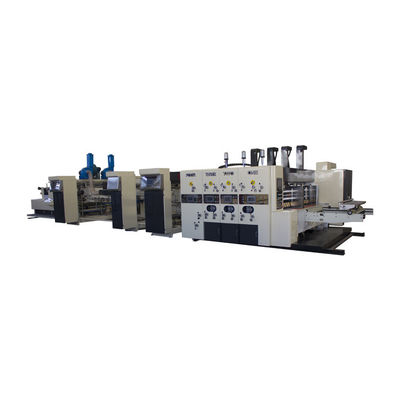 کیفیت  Fully Automatic Inline Flexo Folder Gluer Casemaker with Rotary Die Cutter for Corrugated Carton Box Production کارخانه