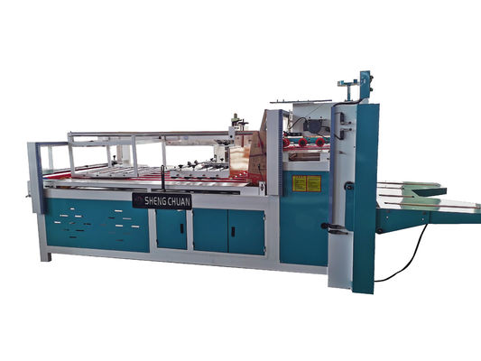دستگاه چسب آلی نیمه خودکار فولدر کارتونی لوله ای 2800mm Max Size Box Box Gluing Machine با سرعت کار 60m/min